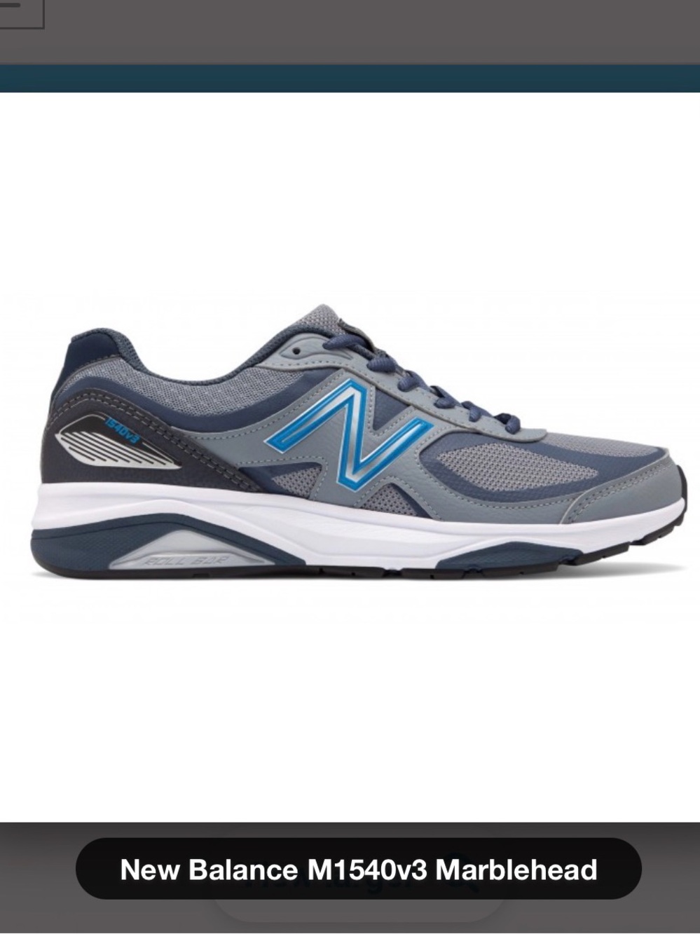 New Balance 1540v3 Men’s Marblehead Blue Gray Athletic Sneakers